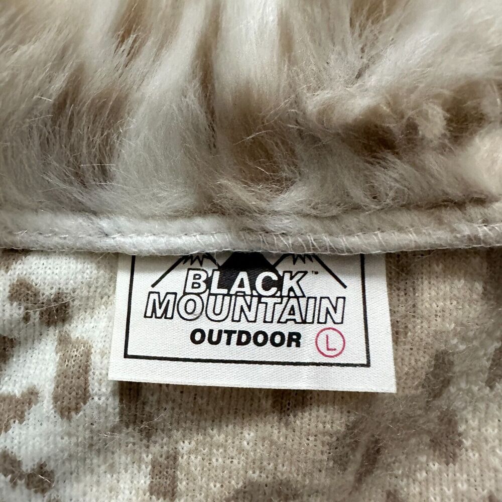 Black Mountain Outdoor Vest Womens Large Brown Faux Fur Animal Print Rhinestone - Picture 8 of 9